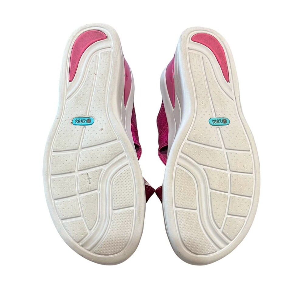Bzees Hot Pink Metallic Vista Wedge Sporty Slip On Slide Sandals  Size US 7.5 - Picture 8 of 12